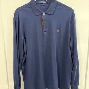 Ralph Lauren Long Sleeve Polo – Navy – Medium